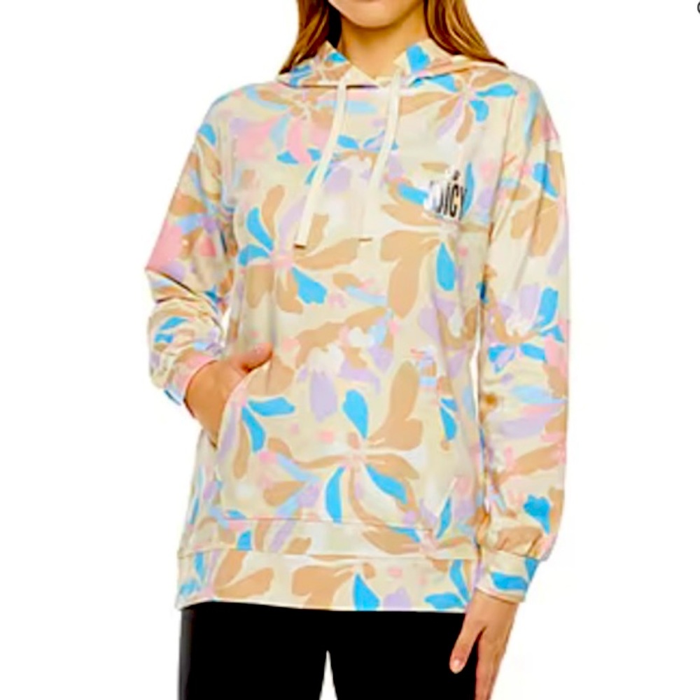 Juicy By Juicy Couture French Terry Womens Long Sleeve Hoodie Size L
